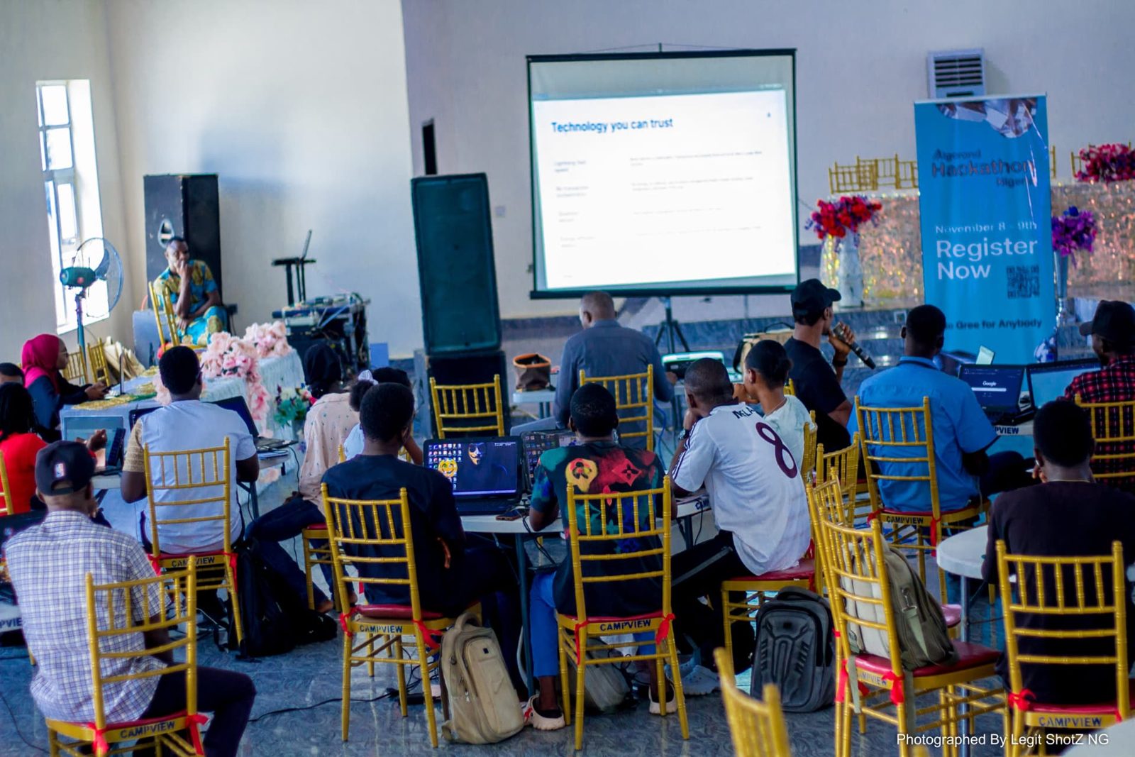 Workshop audience following a presentation